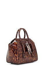 Givenchy Mini Antigona Lock Bag in Black & Brown, view 4, click to view large image.