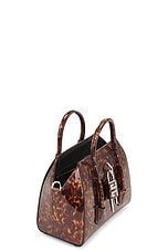 Givenchy Mini Antigona Lock Bag in Black & Brown, view 5, click to view large image.