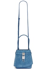 Givenchy Shark Lock Bucket Bag in Medium Blue, view 1, click to view large image.