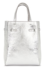 Givenchy Mini Voyou North South Tote Bag in Light Silvery, view 4, click to view large image.