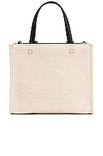 Givenchy Mini G Tote Shopping Bag in Beige & Black, view 3, click to view large image.