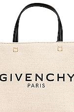 Givenchy Mini G Tote Shopping Bag in Beige & Black, view 7, click to view large image.