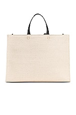 Givenchy Medium G Tote Shopping Bag in Beige & Black, view 3, click to view large image.