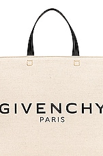 Givenchy Medium G Tote Shopping Bag in Beige & Black, view 7, click to view large image.