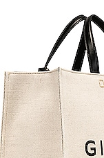 Givenchy Medium G Tote Shopping Bag in Beige & Black, view 8, click to view large image.