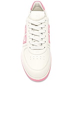 Givenchy G4 Low Top Sneaker in White & Pink, view 4, click to view large image.