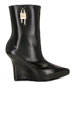 Givenchy G Lock Wedge Ankle Boot in Black, view 1, click to view large image.