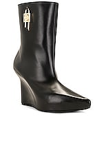Givenchy G Lock Wedge Ankle Boot in Black, view 2, click to view large image.
