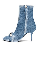 Givenchy G Woven Heel 90 Ankle Boot in Medium Blue, view 5, click to view large image.