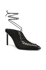 Givenchy Show Lace Up Mule in Black, view 2, click to view large image.