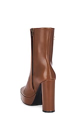 Givenchy G Lock Platform Ankle Boot in Walnut Brown, view 3, click to view large image.