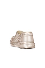 Givenchy Marshmallow Slider Wedge Sandal in Dusty Gold, view 3, click to view large image.
