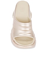 Givenchy Marshmallow Slider Wedge Sandal in Dusty Gold, view 4, click to view large image.