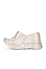 Givenchy Marshmallow Slider Wedge Sandal in Dusty Gold, view 5, click to view large image.