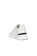Givenchy Spectre Zip Runner Sneaker in White & Black, view 3, click to view large image.
