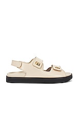 Givenchy 4G Strap Flat Sandal in Natural Beige, view 1, click to view large image.