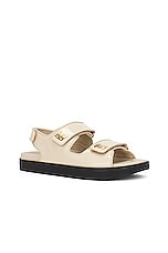Givenchy 4G Strap Flat Sandal in Natural Beige, view 2, click to view large image.