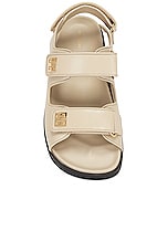 Givenchy 4G Strap Flat Sandal in Natural Beige, view 4, click to view large image.