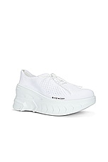 Givenchy Marshmallow Wedge Sneaker in White, view 2, click to view large image.