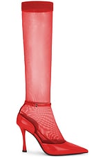 Givenchy Show Stocking Pump in Red, view 2, click to view large image.