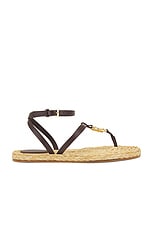 Givenchy 4G Liquid Sandal in Ebony & Natural, view 1, click to view large image.