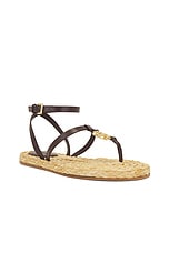 Givenchy 4G Liquid Sandal in Ebony & Natural, view 2, click to view large image.