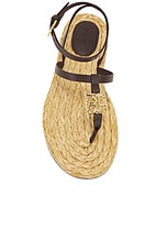 Givenchy 4G Liquid Sandal in Ebony & Natural, view 4, click to view large image.