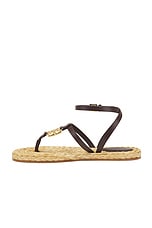 Givenchy 4G Liquid Sandal in Ebony & Natural, view 5, click to view large image.