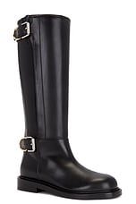 Givenchy Voyou Flat Boot in Black, view 2, click to view large image.