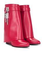 Givenchy Shark Lock Ankle Boot in Red | FWRD