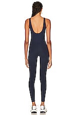 Girlfriend Collective Scoop Back Unitard 28.5&quot; Inseam in Midnight, view 3, click to view large image.