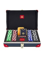 Globe-Trotter Poker Set in Navy, view 1, click to view large image.