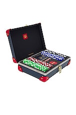 Globe-Trotter Poker Set in Navy, view 3, click to view large image.