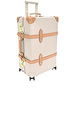 Globe-Trotter Safari 4 Wheel Check in Luggage 67x41x27cm in Ivory & Natural, view 1, click to view large image.
