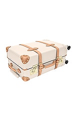 Globe-Trotter Safari 4 Wheel Check in Luggage 67x41x27cm in Ivory & Natural, view 3, click to view large image.