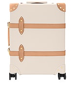 Globe-Trotter Safari 4 Wheel Carry On Luggage 40x55x21cm in Ivory & Natural, view 2, click to view large image.