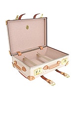 Globe-Trotter Safari 4 Wheel Carry On Luggage 40x55x21cm in Ivory & Natural, view 4, click to view large image.