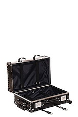 Globe-Trotter 4 Wheel Medium Check in Luggage 67x41x27cm in Black & Black Chrome, view 4, click to view large image.