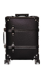 Globe-Trotter 4 Wheel Carry On Luggage 40x55x21cm in Black & Black Chrome, view 2, click to view large image.