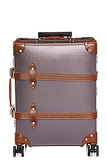 Globe-Trotter Carry On Case 40x55x21cm in Grey & Caramel, view 2, click to view large image.