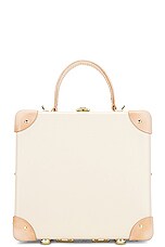 Globe-Trotter Safari The London Square Bag 20x20x11cm in Ivory & Natural, view 2, click to view large image.