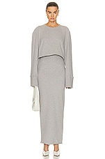 GRLFRND The Femme Sweatshirt Dress in Heather Grey, view 1, click to view large image.