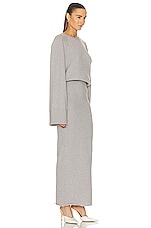 GRLFRND The Femme Sweatshirt Dress in Heather Grey, view 2, click to view large image.