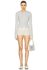 GRLFRND Layering Jersey Shorts in Birch Beige, view 4, click to view large image.