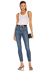 GRLFRND Kendall High Rise Stretch Skinny in Silverlake, view 4, click to view large image.