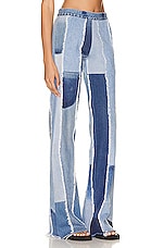 GRLFRND Kiari Low Rise Flare in Medium Blue, view 2, click to view large image.