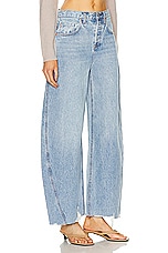 GRLFRND Paola Barrel Leg Jean in Skyline, view 2, click to view large image.