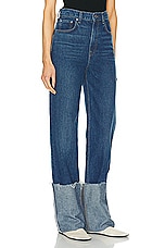 GRLFRND Sienna High Rise Big Cuff Jean in Broadway, view 2, click to view large image.