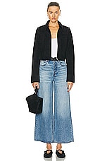 GRLFRND Norah Crop Wide Leg in Bluebird, view 4, click to view large image.