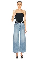 GRLFRND Norah High Rise Crop Wide Leg in Memphis Blue, view 4, click to view large image.